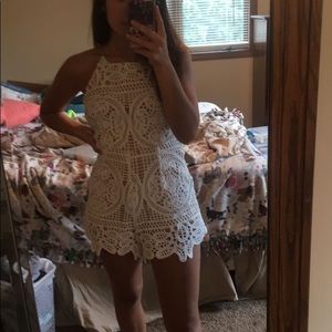 White lace romper